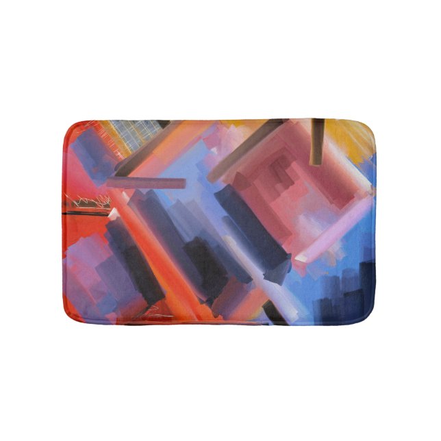 Zeitgenössische Abstrakte Kunst Badematte (Vorderseite)