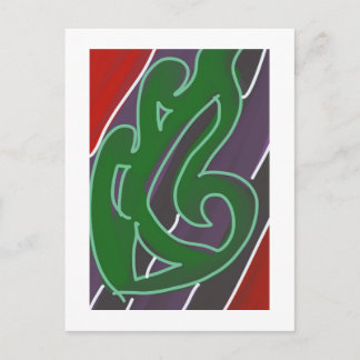 Zeitgenössische abstrakte Maori-Kunst von RRW 2025 Postkarte