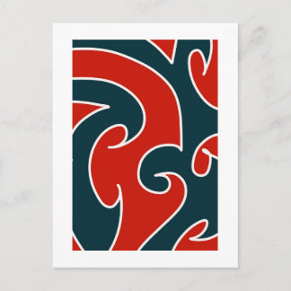 Zeitgenössische abstrakte Maori-Kunstwerk 14 von R Postkarte