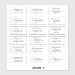 Zeitgenössische Adressen für individuelle Gast Aufkleber