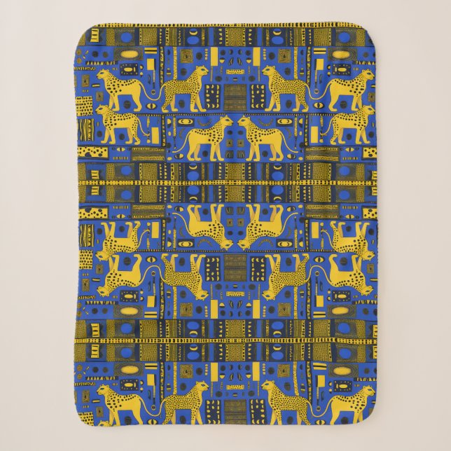 Zeitgenössische afrikanische Leoparden Sherpadecke (Vorderseite)