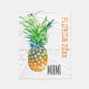 Zeitgenössische Ananas addieren Jahr und Standort Fleecedecke