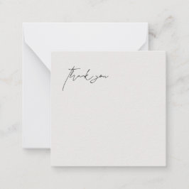 Zeitgenössische Beige Personalisiert Blank Vielen  Mitteilungskarte