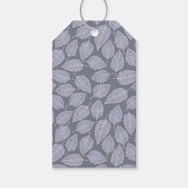 Zeitgenössische Blätter Gift-Tags Geschenkanhänger (Vorderseite)