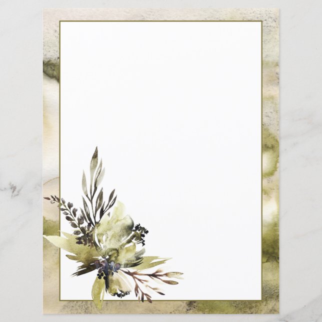 Zeitgenössische Blume auf dem Watercolor Scrapbook (Vorderseite)