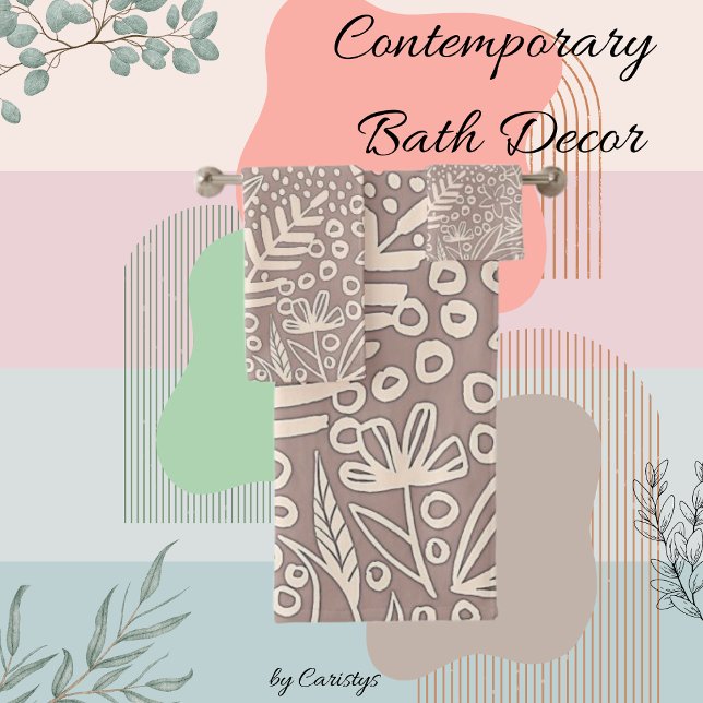 Zeitgenössische Blume Badhandtuch Set (Von Creator hochgeladen)