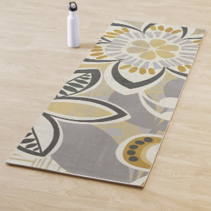Zeitgenössische Blumenmuster Yogamatte