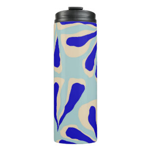 Zeitgenössische Blüte: Trendy Nahtlose Mode. Thermosbecher