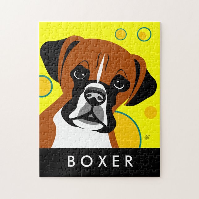 Zeitgenössische Boxer Dog Jigsaw Puzzles (Vertikal)