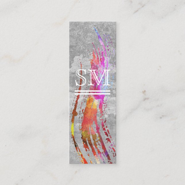 Zeitgenössische bürstenbehaftete Textur Mini Visitenkarte (Vorderseite)