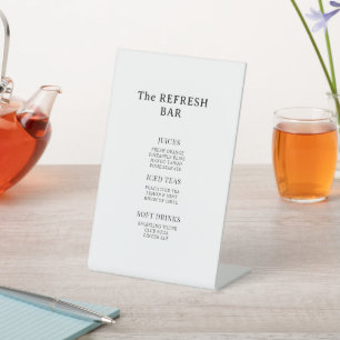 Zeitgenössische Cocktails Signature-Drinks-Schild Sockelschild
