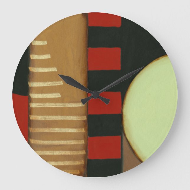 Zeitgenössische Dachboden-Art getäfelte Malerei Große Wanduhr (Vorderseite)