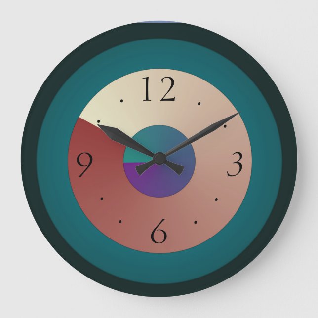 zeitgenössische, einfache, farbenfrohe Atmosphäre Große Wanduhr (Vorderseite)