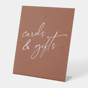 Zeitgenössische, einfache Schriftkarten & Geschenk Sockelschild