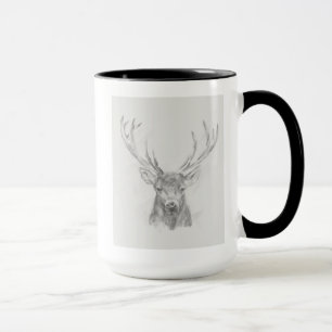 Zeitgenössische Elch-Skizze Tasse