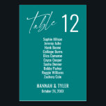 Zeitgenössische elegante Aquamarine zweistellige Z Tischnummer<br><div class="desc">Kühl, einfach, modern, elegant. Dieses Design ergänzt eine wachsende Sammlung von einzigartigen Stücken, die auffällig und unverwechselbar sind. Verwenden Sie die Vorlagenfelder, um die Platzhalterangaben zu ändern und das Design selbst zu gestalten. Weitere Farben und Stile sind in dieser Sammlung verfügbar. (Es gibt ein komplementäres Design für Single-Ziffern-Tischnummern, die das...</div>