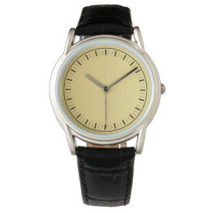 Zeitgenössische elegante schwarze Leder Herren Armbanduhr