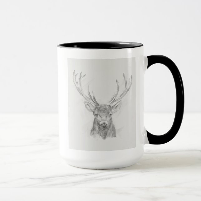Zeitgenössische Elk Sketch Tasse (Rechts)