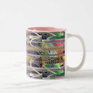 Zeitgenössische farbenfrohe geometrische Abstrakti Zweifarbige Tasse