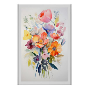 Zeitgenössische florale Wanddekoration Kunst # 1 Poster