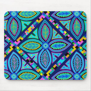 Zeitgenössische Granny‑Square‑Blume Mousepad