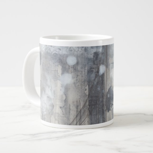 Zeitgenössische graue Malerei Jumbo-Tasse (Vorderseite Links)