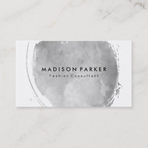 Zeitgenössische graue Wasserfarbe gebürstet Visitenkarte