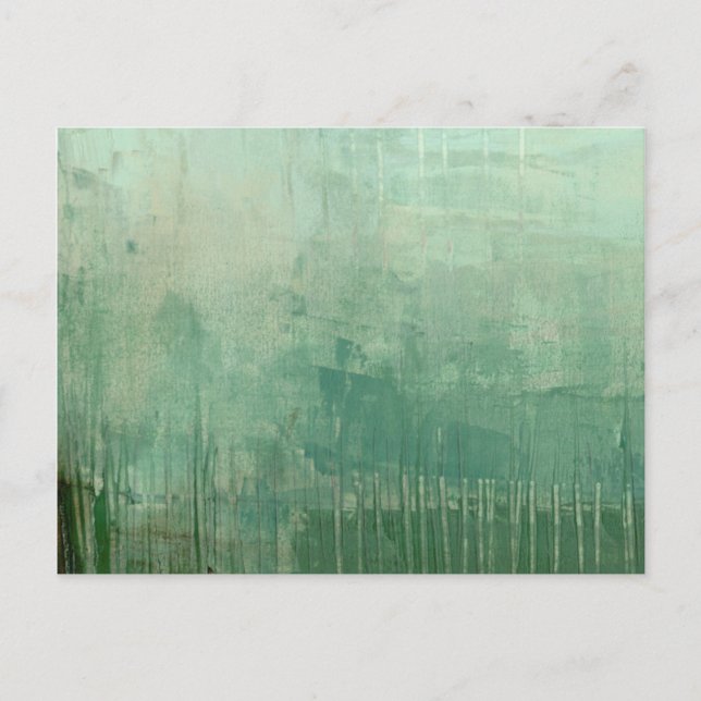 Zeitgenössische grüne Farbe Postkarte (Vorderseite)