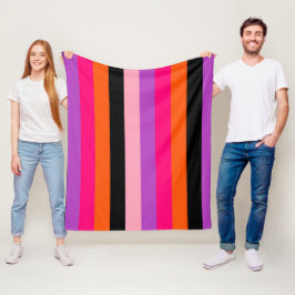 zeitgenössische Halloween-Streifen Fleecedecke