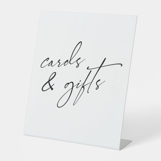 Zeitgenössische Handschrift Typografie Karten und  Sockelschild (Vorderseite)