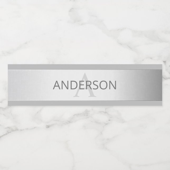 Zeitgenössische Imitate Silver Ombre Streifen & Gr (Einzelnes Label)