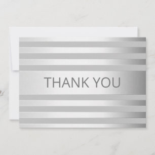 Zeitgenössische Imitate Silver Ombre Streifen & Gr Dankeskarte