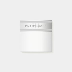 Zeitgenössische Imitate Silver Ombre Streifen & Gr Post-it Klebezettel