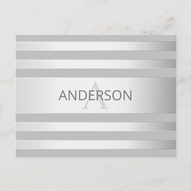 Zeitgenössische Imitate Silver Ombre Streifen & Gr Postkarte (Vorderseite)