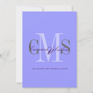 Zeitgenössische + klassische monogramm Hochzeitsei Einladung