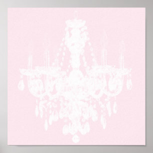 Zeitgenössische Kronleuchter-Silhouette - Print #1 Poster