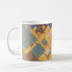 Zeitgenössische Kunst. Farbenfrohe Textur. Moderne Kaffeetasse