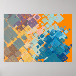 Zeitgenössische Kunst. Farbenfrohe Textur. Moderne Poster