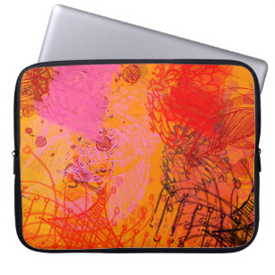 Zeitgenössische Kunst. Handgemachte Kunst. Farbenf Laptopschutzhülle