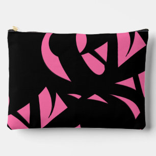 Zeitgenössische Kunst Hot Pink / Schwarz Zubehörtasche