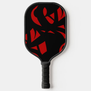 Zeitgenössische Kunst Rot / Schwarzer Pickleball-S Pickleball Schläger