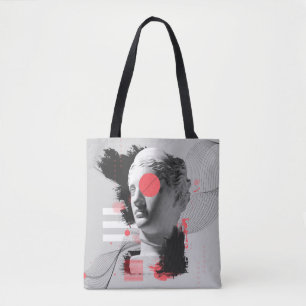 Zeitgenössische Kunstkollektion mit antikem Statue Tasche