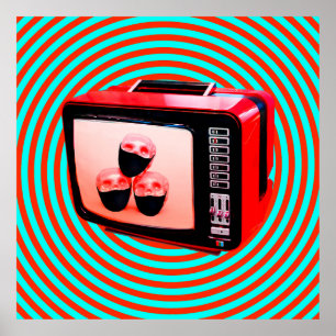Zeitgenössische Kunstsammlung. TV news Corona viru Poster