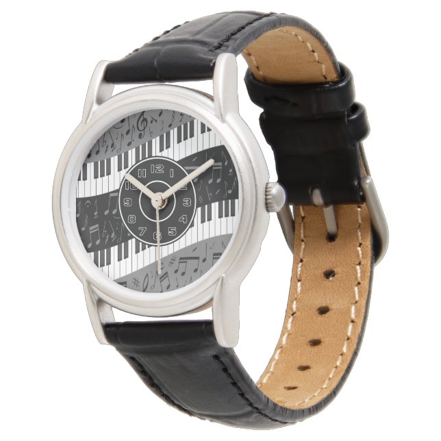 Zeitgenössische Kurve Musik Armbanduhr (Schrägansicht)