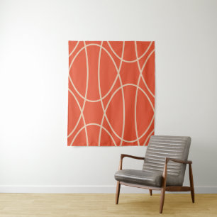 Zeitgenössische Kurven Abstraktes Design Wandteppich