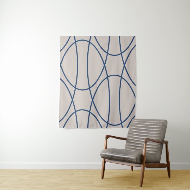 Zeitgenössische Kurven Abstraktes Design Wandteppich (Beispiel)