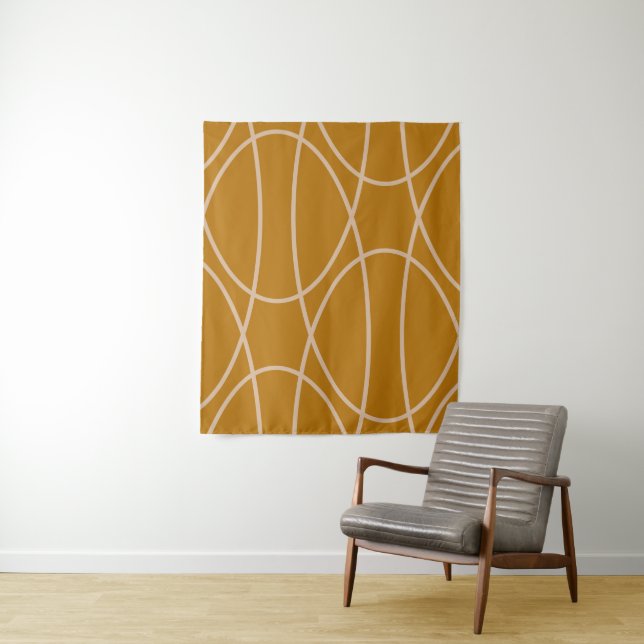 Zeitgenössische Kurven Abstraktes Design Wandteppich (Beispiel)