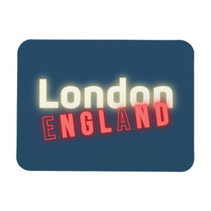 Zeitgenössische London Neon Lights Typografie Magnet