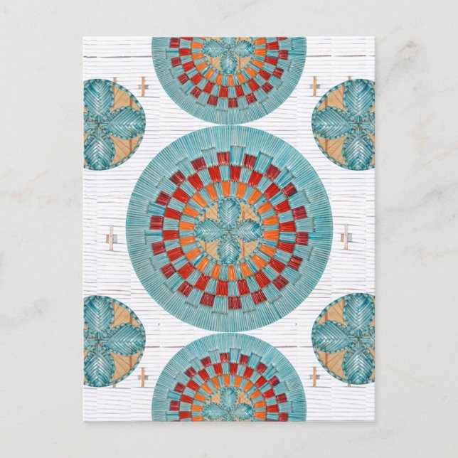 Zeitgenössische Mi'kmaq Quill Inspiriert Postkarte (Vorderseite)