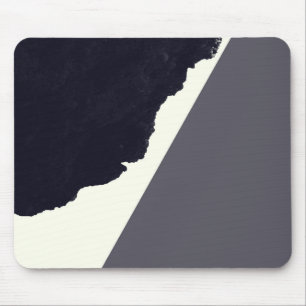 Zeitgenössische Minimalistic Schwarzweiss-Kunst Mousepad